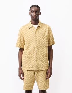 Universal Works Island Shirt (Dot Waffle) - Camel