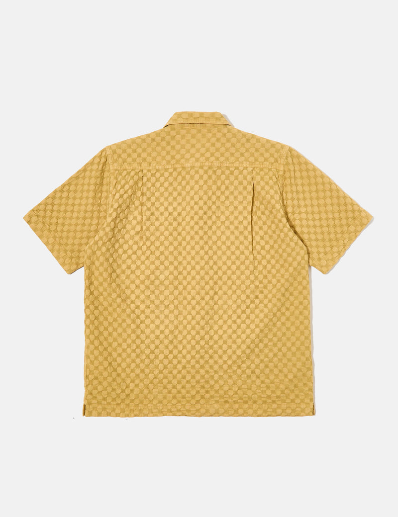 Universal Works Island Shirt (Dot Waffle) - Camel