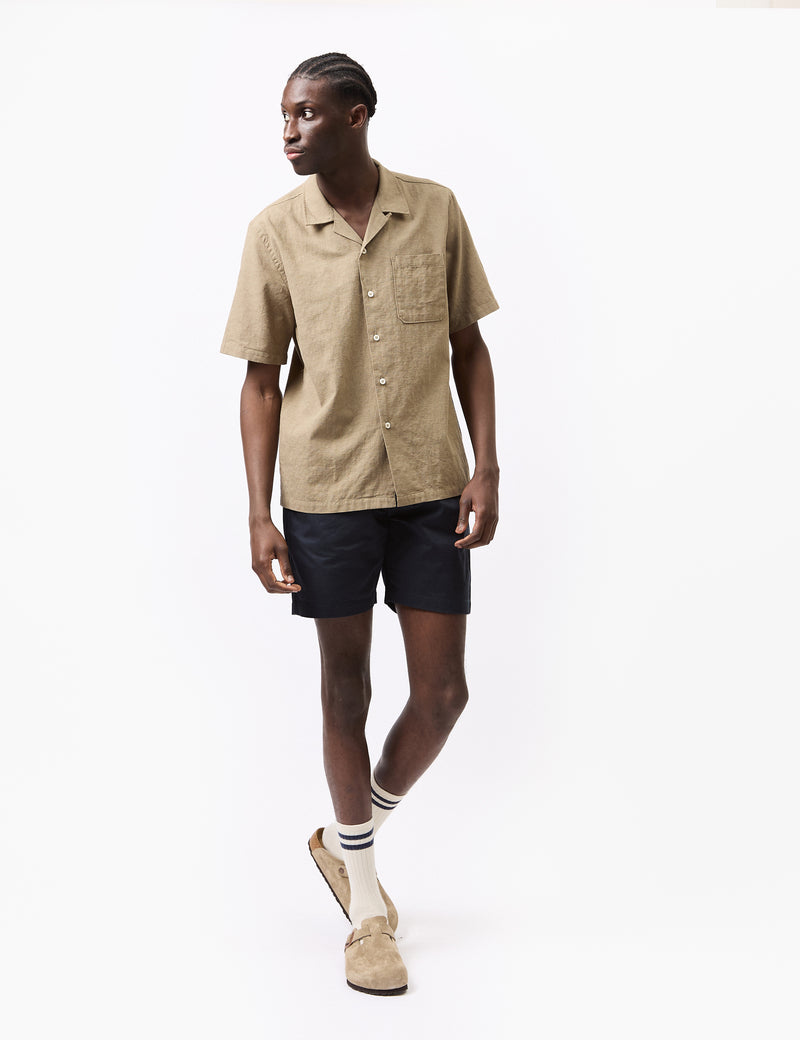 Universal Works Road Shirt (Kamura Cotton) - Olive Green