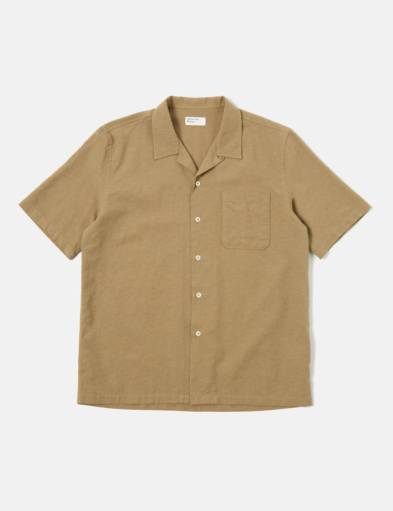 Universal Works Road Shirt (Kamura Cotton) - Olive Green