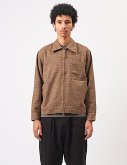 Universal Works Rose Bowl Jacket (Houndstooth Tweed) - Sand