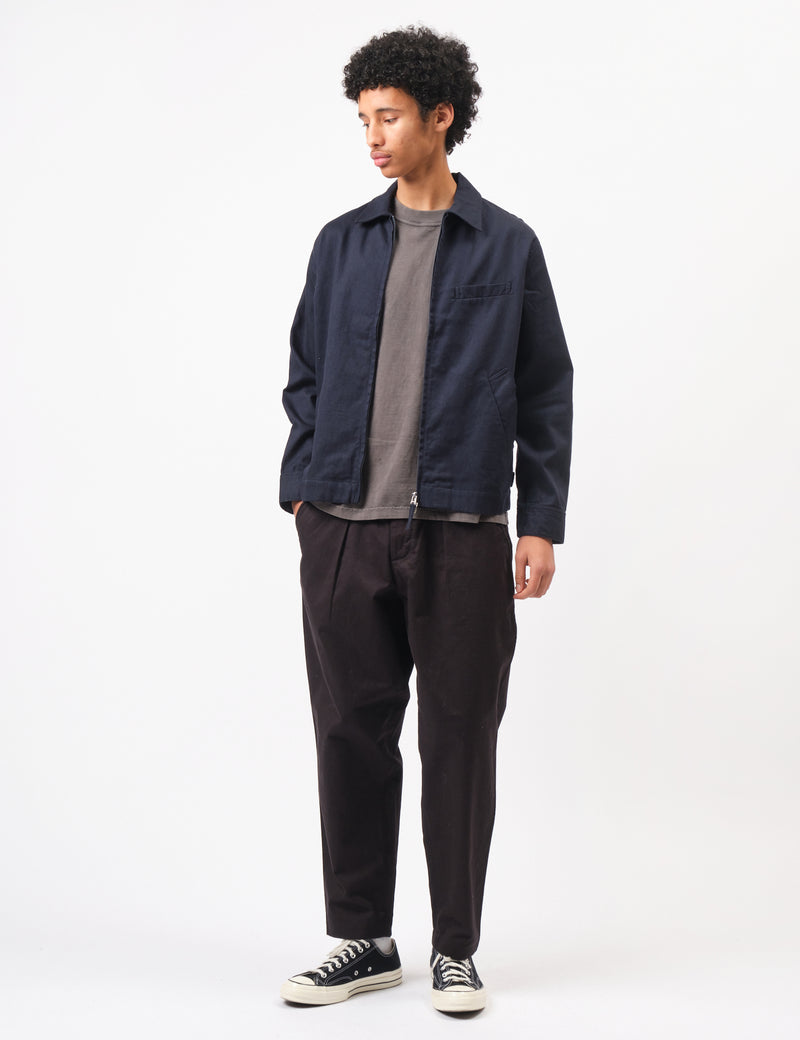 Universal Works Windcheater Jacket (Twill) - Navy Blue