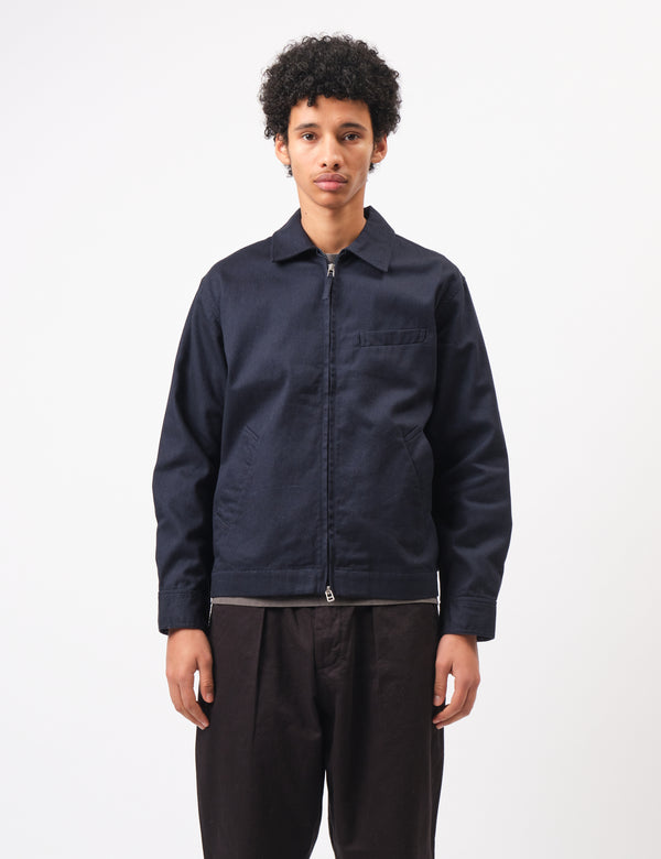 Universal Works Windcheater Jacket (Twill) - Navy Blue