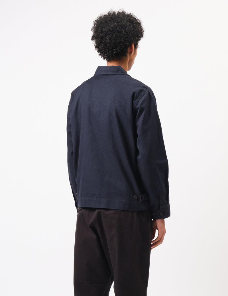 Universal Works Windcheater Jacket (Twill) - Navy Blue