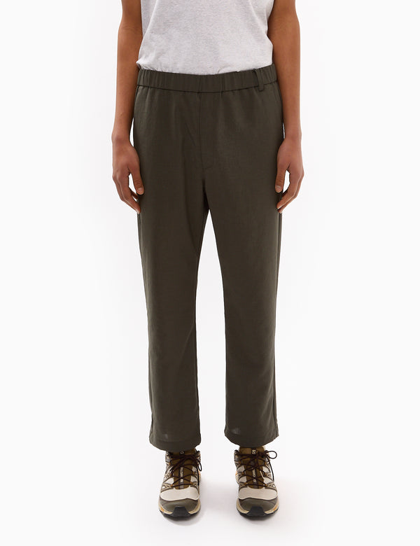 Snow Peak Light Poplin Pants - Dark Olive Green