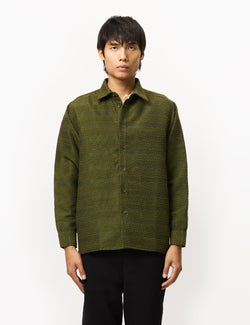 Percival Antique Moquette Shirt (Wool Blend) - Forest Green