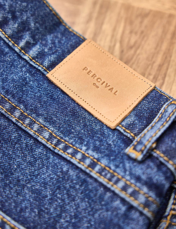 Percival Denim Jeans (Straight Leg) - Mid-Wash Blue