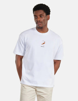 Percival Koi Carp Oversized Auxiliary T Shirt  (Organic Cotton) - White