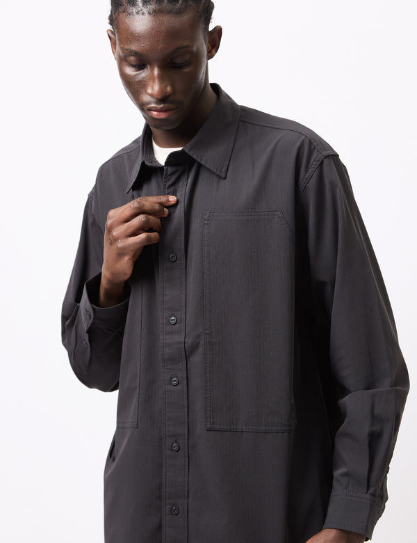 Snow Peak Takibi Light Ripstop Long Sleeve Shirt - Black