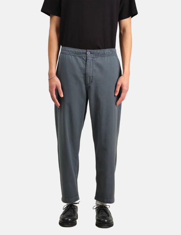 Wax London Kurt Trousers (Organic Twill) - Petrol Blue