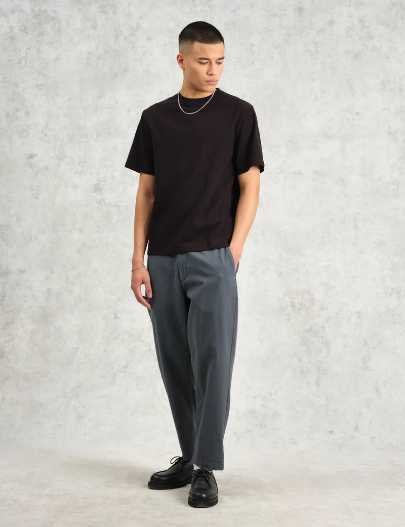 Wax London Kurt Trousers (Organic Twill) - Petrol Blue