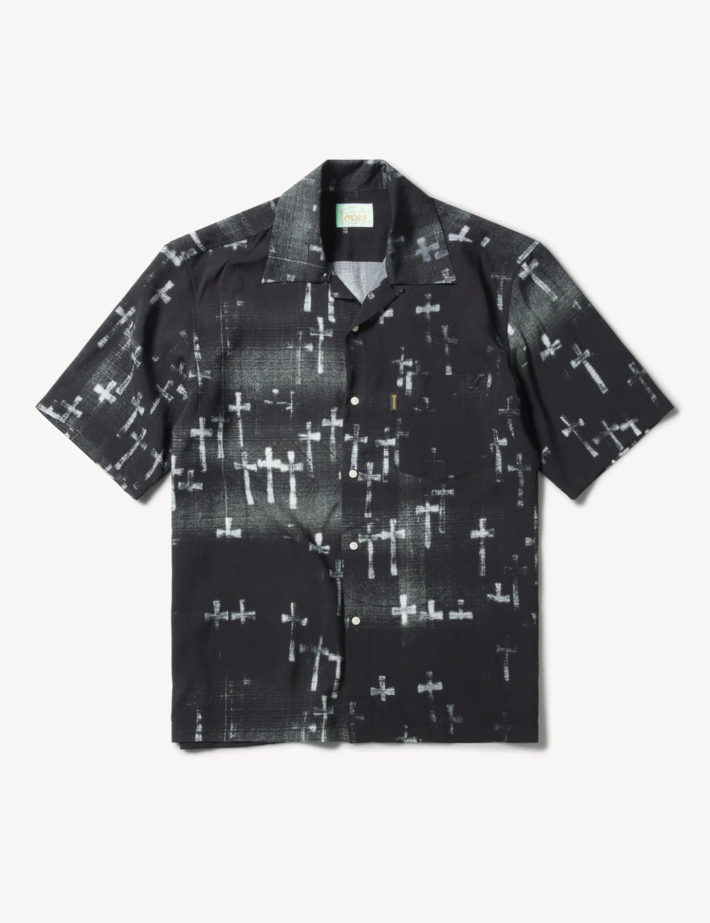 Aries Graveyard Hawaiian Short Sleeve Shirt - Black | Article.