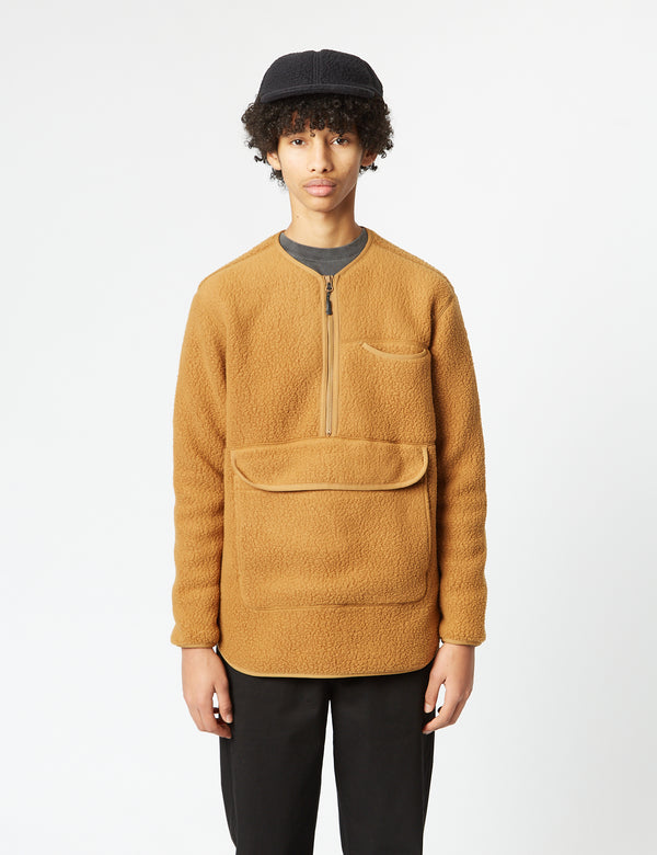 Snow Peak Thermal Boa Fleece Pullover - Brown