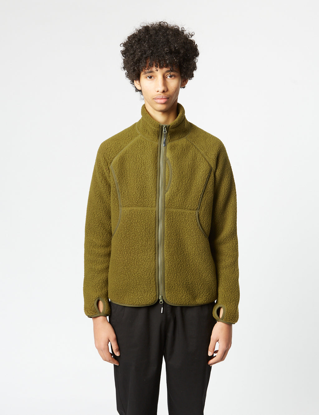 Snow Peak Thermal Boa Fleece Jacket - Olive Green