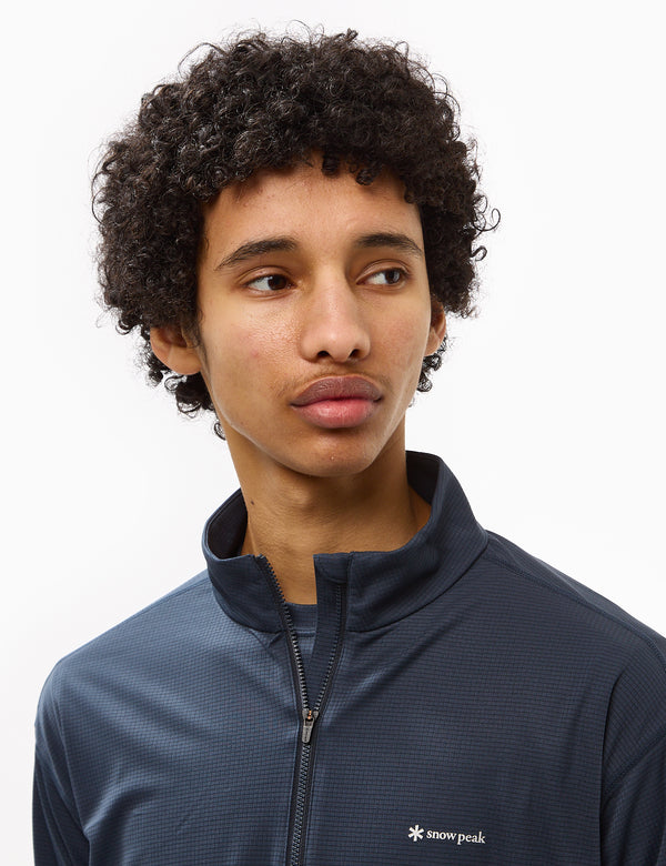 Snow Peak Power Dry Half Zip Pullover - Midnight Blue