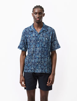 Universal Works Road Winston Shirt - Indigo Blue