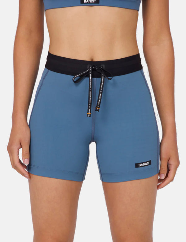 Bandit Women's Gridlock 5" Compression Shorts - Steel Blue