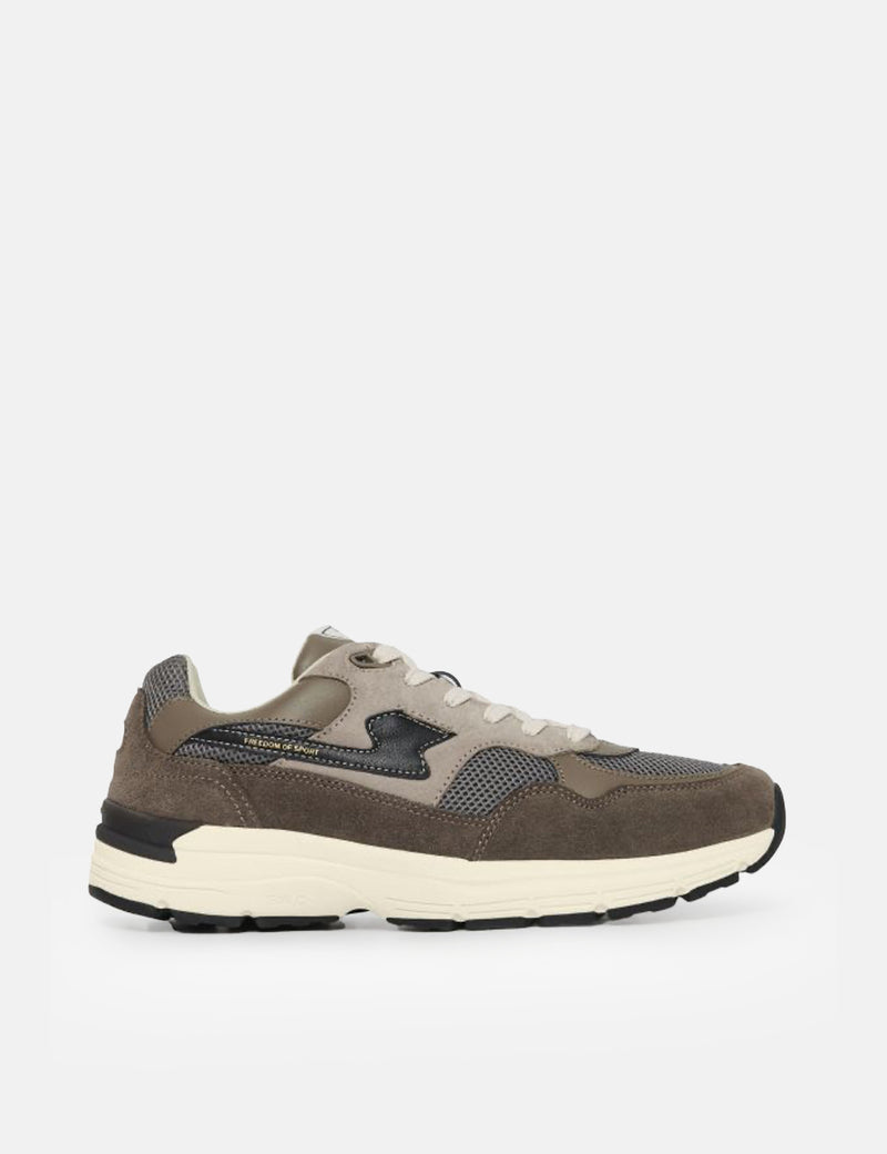 Stepney Workers Club Amiel S-Strike Trainers (Suede Mix) - Grey