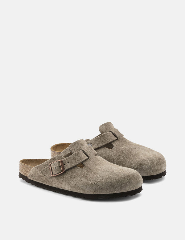 Birkenstock Boston Wildleder (Normal) - Taupe