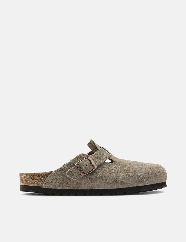 Birkenstock Boston Wildleder (Normal) - Taupe