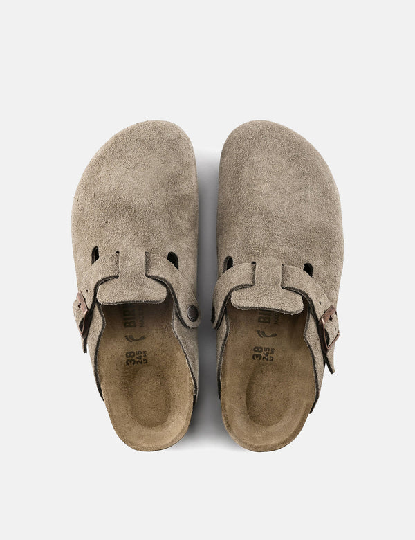 Birkenstock Boston Suede Leather (Regular) - Taupe