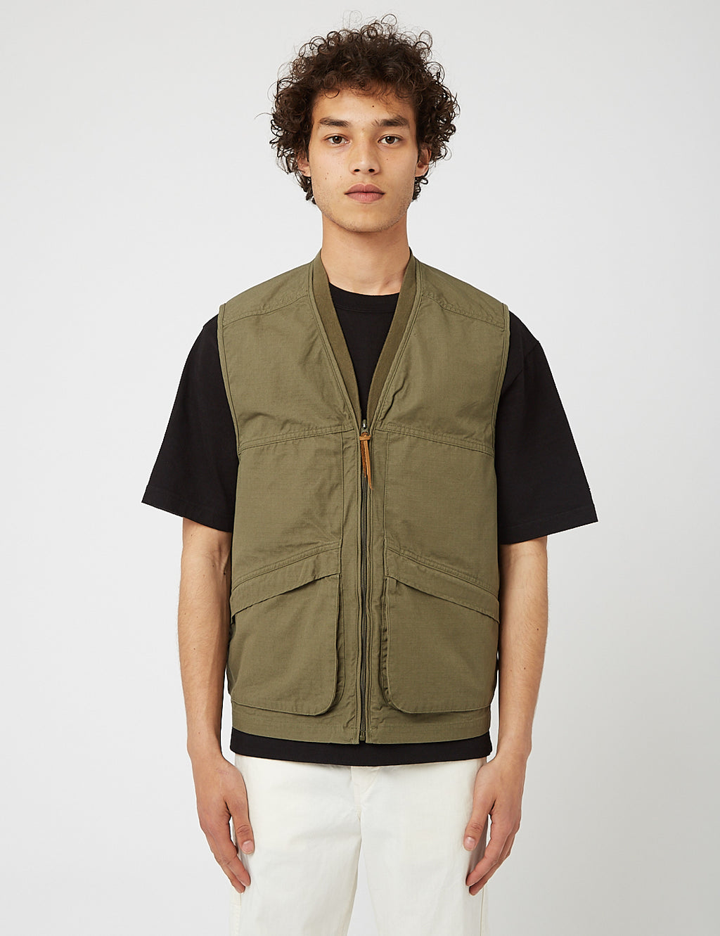 orSlow Utility Vest Beige at