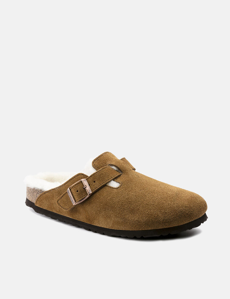 Womens Birkenstock Boston Shearling (Narrow) - Mink