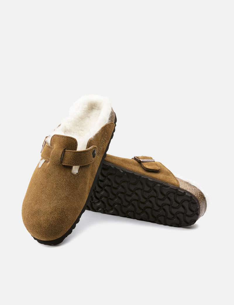 Womens Birkenstock Boston Shearling (Narrow) - Mink