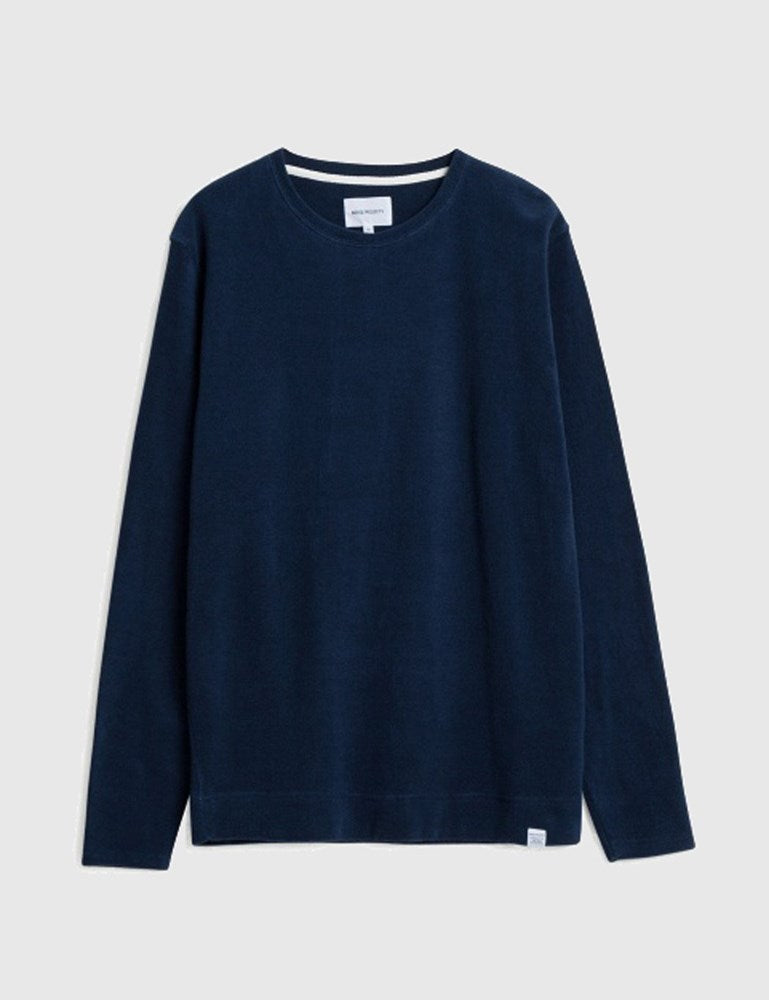 Norse Projects Halfdan Toweling Sweatshirt - Dark Navy