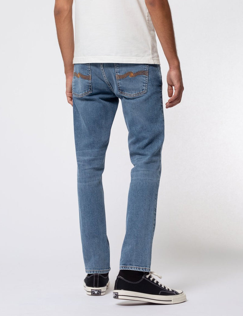 Nudie Jeans Lean Dean (Slim Tapered) - Lost Orange Blue