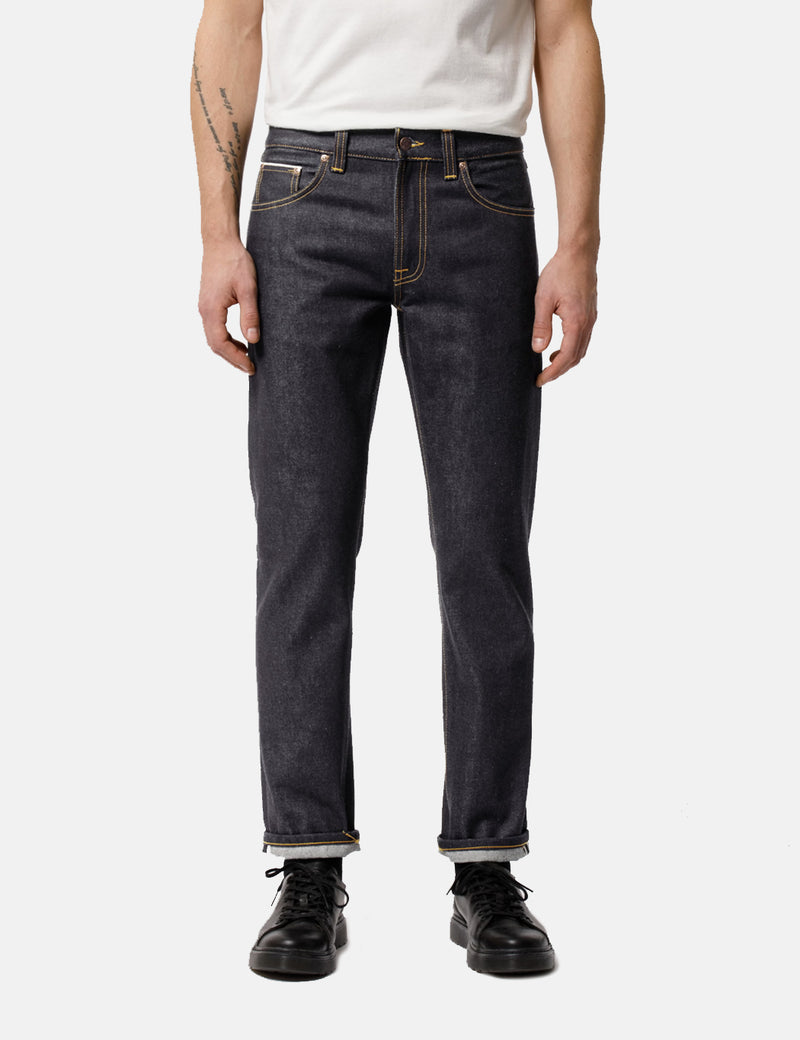 Nudie Jeans Gritty Jackson Jeans (Regular Fit) - Dry Maze Selvage Indigo Blue