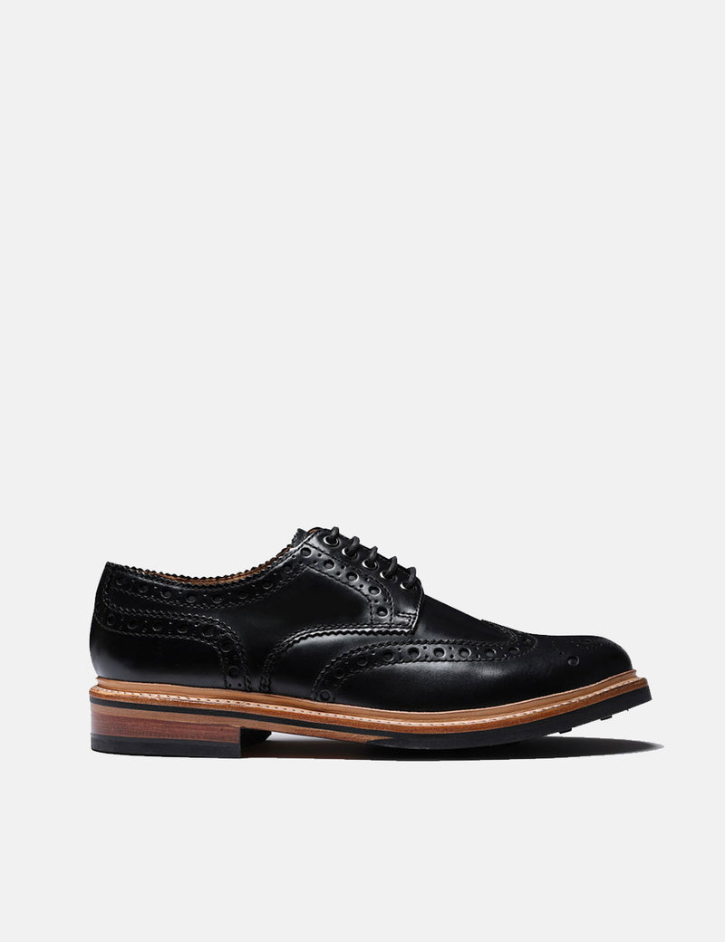 Grenson Archie Brogue Shoes 113685 - Black