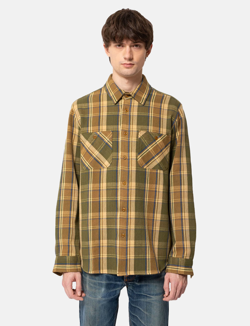 Nudie Sven Shirt - Sturdy Plaid Multi