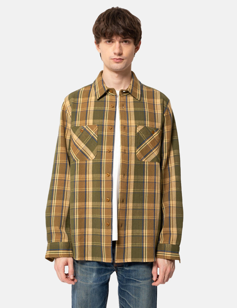 Nudie Sven Shirt - Sturdy Plaid Multi