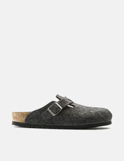 Femmes Birkenstock Boston Wool Felt (Étroit) - Gris Anthracite