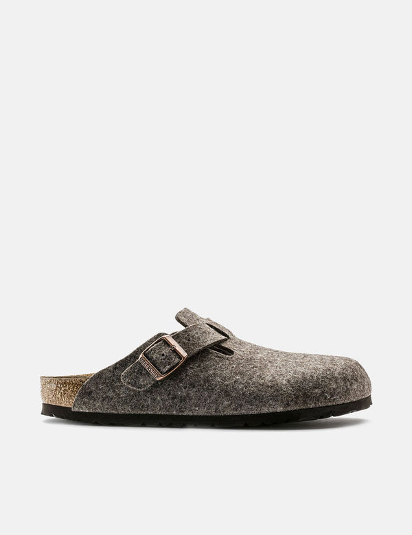 Birkenstock Boston Wollfilz (Normal) - Cacoa Brown