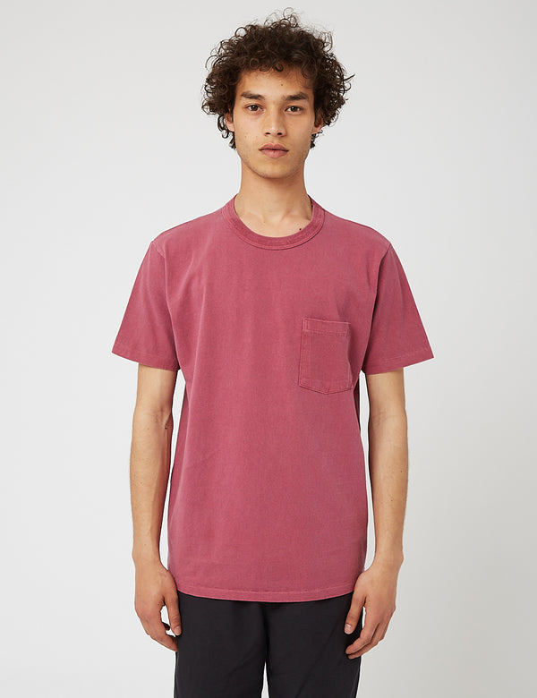 Velva Sheen Pigment Dyed USA Made T-shirt (Pocket) - Dusty Pink