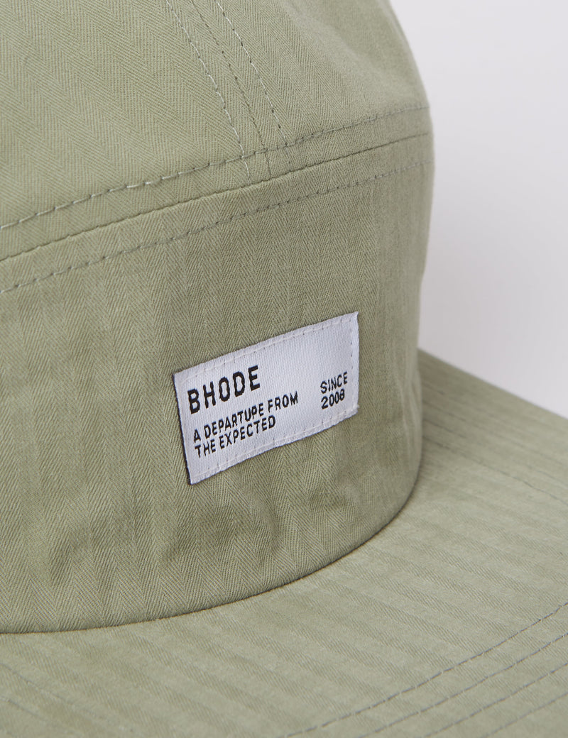 Bhode 5-Panel Cap (Herringbone) - Seaweed Green