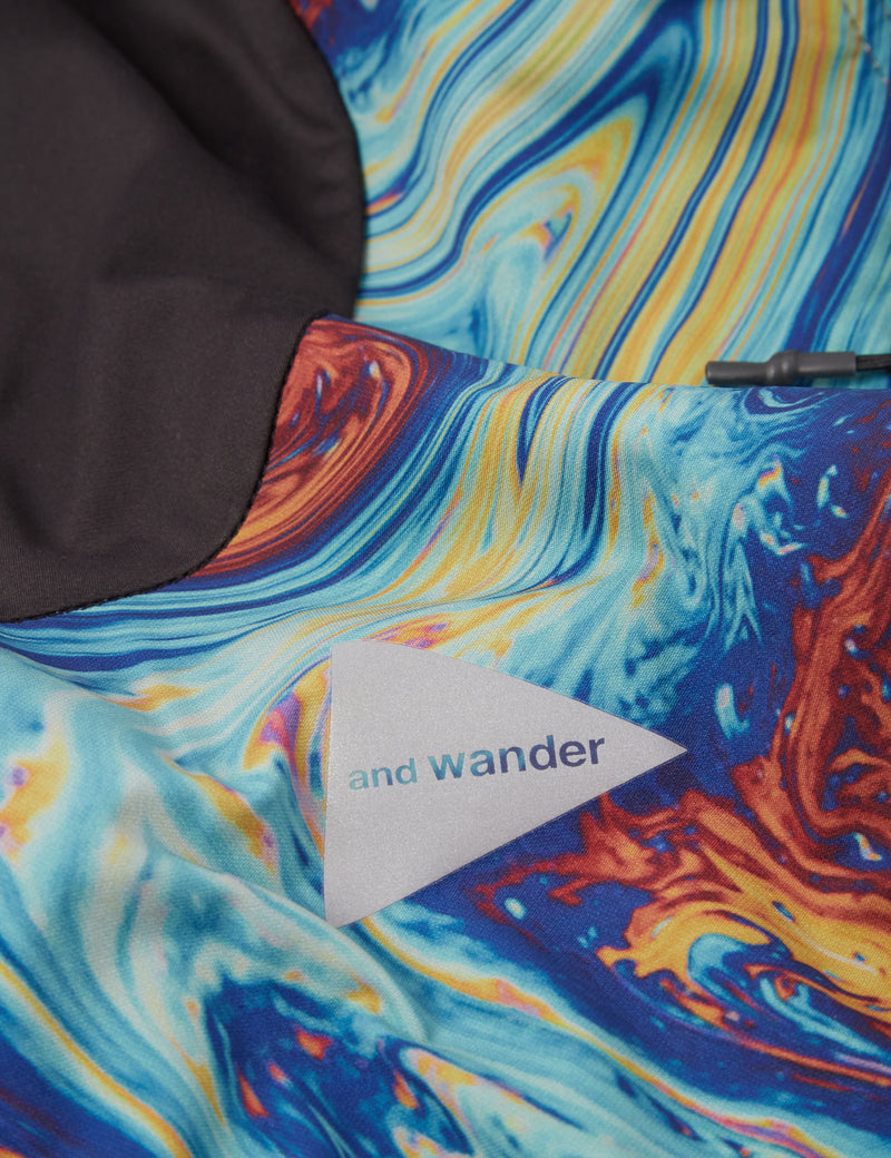 and Wander Printed Trek Jacket 2 - Blue Mix