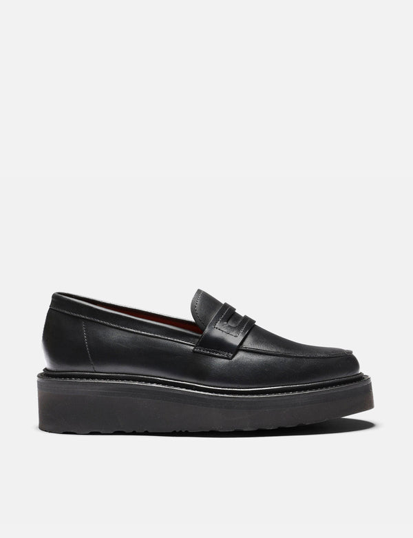 Womens Grenson Celeste Loafer (Colorado Leather) - Black