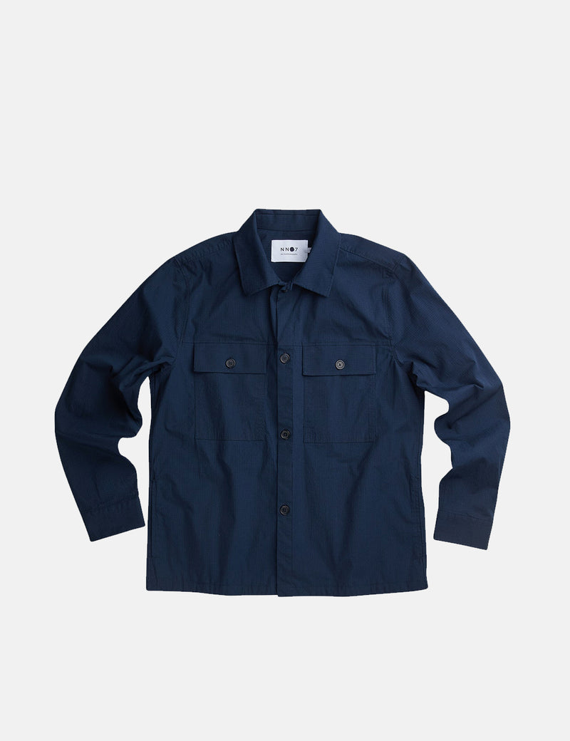 NN07 Wilas Organic Cotton Shirt - Navy Blue