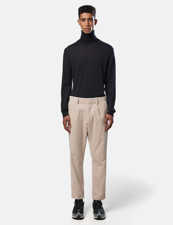 NN07 Bill Corduroy Trousers (Cropped, Relaxed) - Ecru