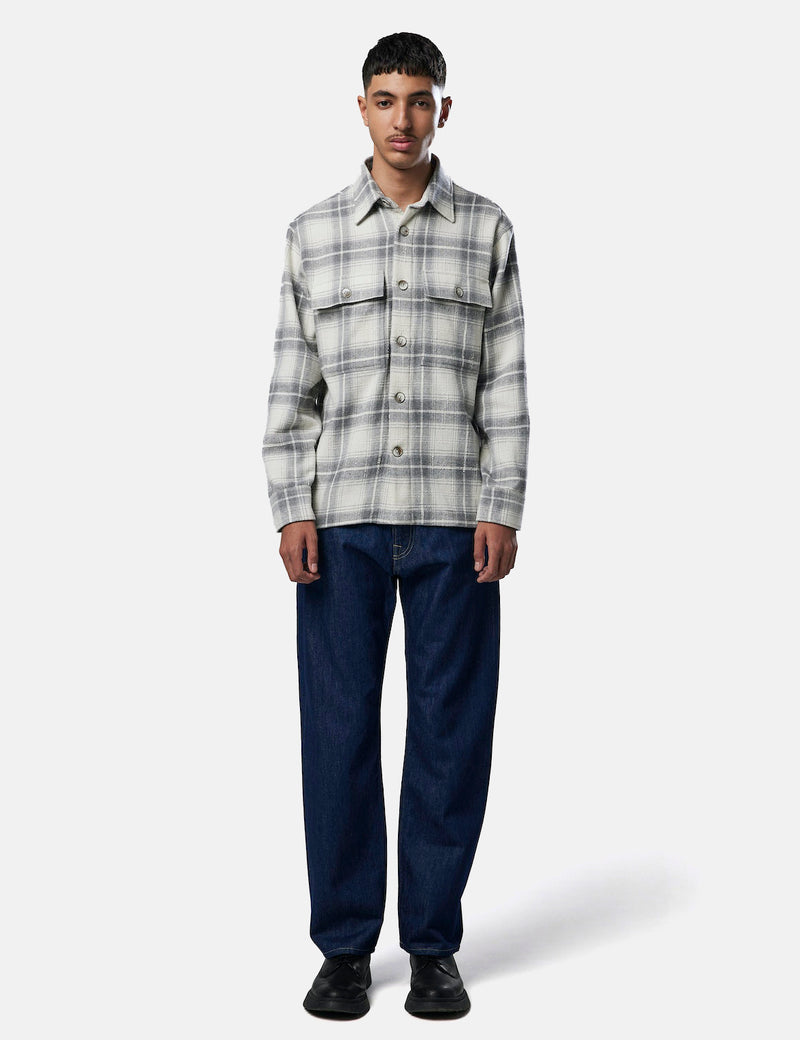 NN07 Soren Overshirt - Grey Check