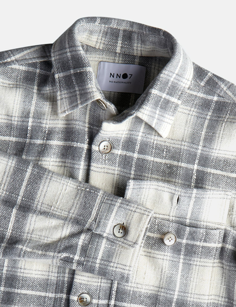 NN07 Soren Overshirt - Grey Check