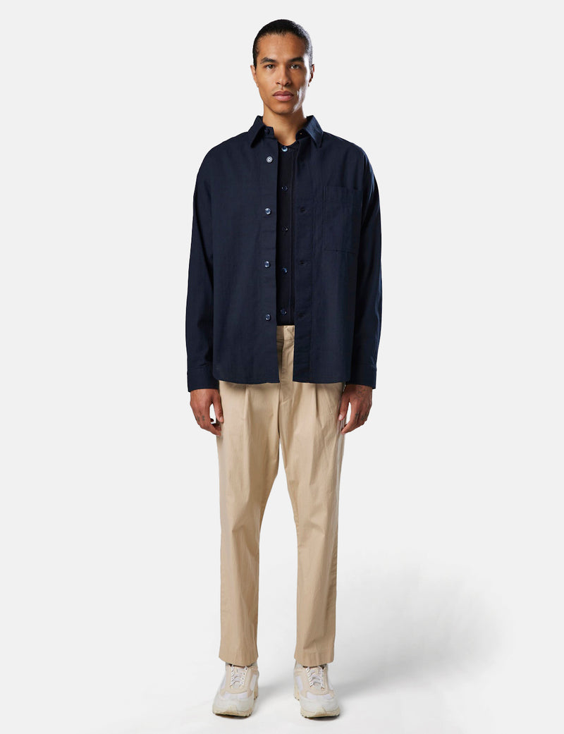 NN07 Adwin Shirt - Navy Blue