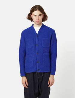 Universal Works Cardigan (Wool Fleece) - Blue