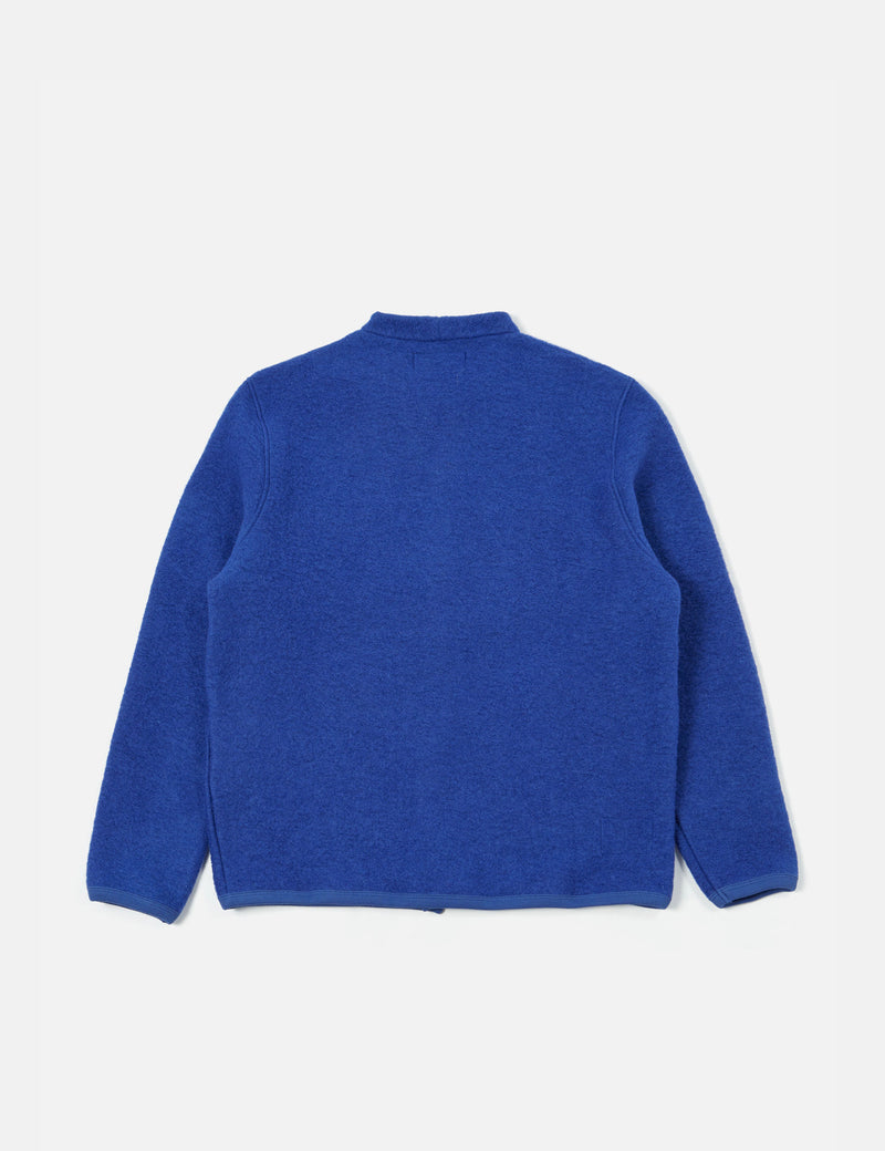 Universal Works Cardigan (Wool Fleece) - Blue