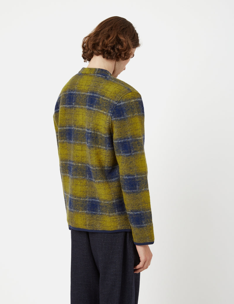 Universal Works Cardigan (Wool Fleece) - Yellow