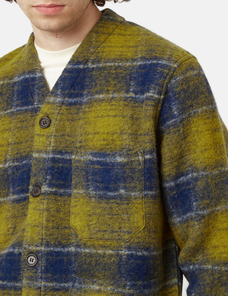 Universal Works Cardigan (Wool Fleece) - Yellow