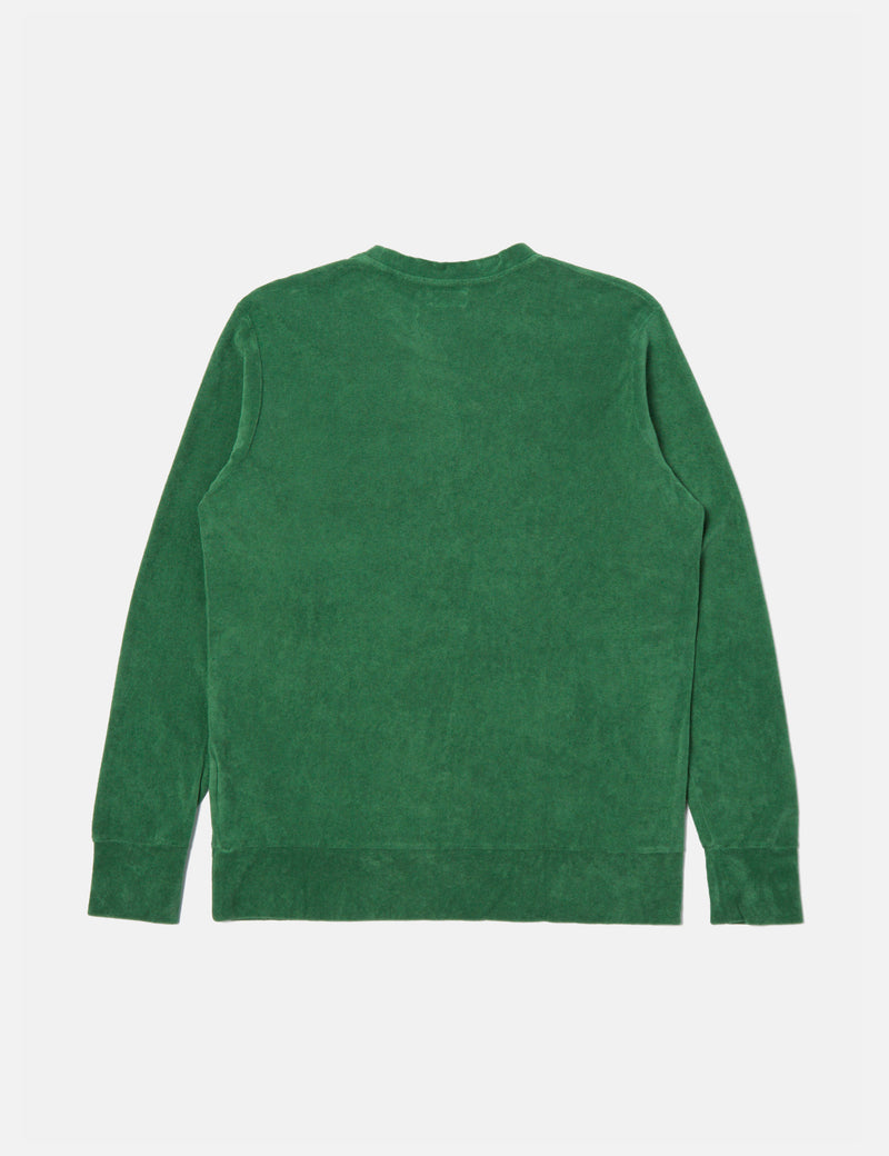 Universal Works Loose Pullover Sweatshirt (Terry Fleece) - Green